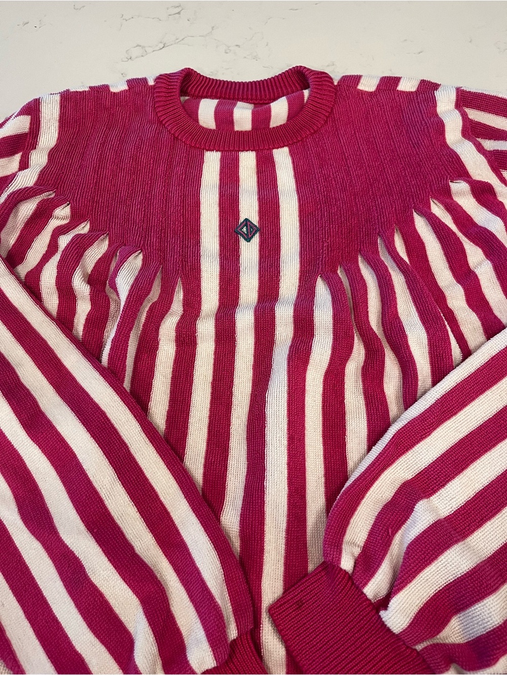 Christian Dior ✨RARE ✨ Vintage Stripe Crewneck Sweatshirt - 90s Luxury Retro - Picture 9 of 12